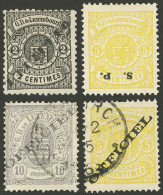 LUXEMBOURG: 4 Old Stamps Of Very Fine Quality, 2 With Inverted Overprint, Very Interesting! - Sonstige & Ohne Zuordnung