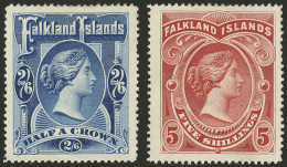 FALKLAND ISLANDS/MALVINAS: Sc.20/21, 1898 Victoria, Complete Set Of 2 Values, Mint Witout Gum, VF Quality! - Falkland Islands