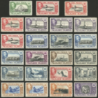 FALKLAND ISLANDS/MALVINAS: Sc.84/96 + 101/102, 1938/46 And 1949 Set Of 18 Values + Several Additional Examples (differen - Falklandeilanden