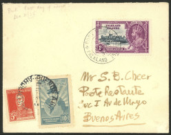 Delcampe - FALKLAND ISLANDS/MALVINAS: RARE MIXED POSTAGE: Cover Sent From Port Stanley To Buenos Aires On 31/DE/1935, Franked With  - Falkland