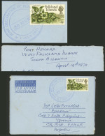 FALKLAND ISLANDS/MALVINAS: 19/AP/1973 PORT HOWARD - City Bell (Buenos Aires, Argentina), Aerogram Franked With 4p., Canc - Islas Malvinas