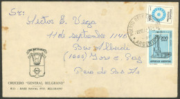 FALKLAND ISLANDS: FALKLANDS WAR: Cover With Cachet Of Cruiser ARA General Belgrano Sent From Its Naval Station In Puerto - Falklandeilanden