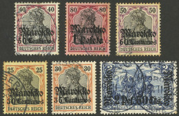 MOROCCO - GERMAN OFFICES: Small Group Of Used Stamps, Fine Quality, Good Opportunity! - Maroc (bureaux)