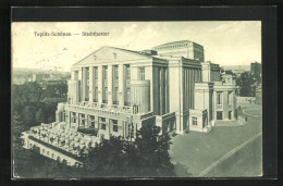 AK Teplitz Schönau / Teplice, Blick Auf Das Stadttheater  - Repubblica Ceca