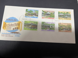 20-4-2024 (2 Z 34) FDC - Tokelau - 1986 - Architecture - Tokelau