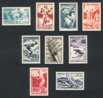 MONACO: Yvert 319/323 + A.32/35, Sports, Olympic Games, Complete Set Of 9 Values, Very Fine Quality! - Other & Unclassified
