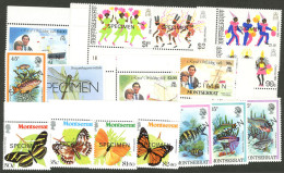 MONTSERRAT: Lot Of Thematic Stamps With SPECIMEN Overprint, MNH, Excellent Quality! - Montserrat