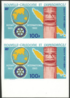 NEW CALEDONIA: Sc.C161, 1980 Rotary, Map, IMPERFORATE PAIR, MNH, Excellent Quality! - Otros & Sin Clasificación