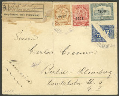 PARAGUAY: 10/OC/1911 ENCARNACIÓN - Germany, Registered Cover With Multicolor Postage For 2.35P., On Back Buenos Aires Tr - Paraguay