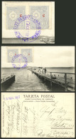PARAGUAY: 22/NO/1927 SAN PEDRO DEL PARANÁ - Czechoslovakia, Postcard With Very Good View Of "San Bernardino, Arrival Of  - Paraguay