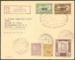 PARAGUAY: 3/MAY/1935 Asunción - Germany, Registered Airmail Cover Sent Via Zeppelin On The 3rd Flight Of That Year, Berl - Paraguay