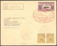 PARAGUAY: 17/MAY/1935 Asunción - Germany, Registered Airmail Cover Sent Via Zeppelin On The 4th Flight Of The Year, Berl - Paraguay