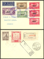 PARAGUAY: 29/AU/1936 Card Sent By Registered Airmail From Asunción To Germany, Very Nice Franking On Front And Back, Exc - Paraguay