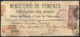 PERU: OFFICIAL Wrapper That Contained Printed Matter Sent By REGISTERED Mail From Lima To Italy On 10/NO/1925 With Offic - Pérou