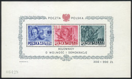 POLAND: Yvert 10, 1947 Intl. Bureau Of Education (flags, Airplanes, Roosevelt, Etc.), MNH, Very Fine Quality! - Other & Unclassified