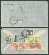 PORTUGAL: 27/OC/1941 Lisboa - Argentina, Airmail Cover (LATI) With Handsome Franking Of 18.25E. On Back, Very Attractive - Andere & Zonder Classificatie
