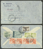 PORTUGAL: 27/OC/1941 Lisboa - Argentina, Airmail Cover (LATI) With Handsome Franking Of 18.25E. On Back, Very Attractive - Otros & Sin Clasificación