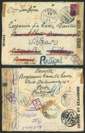 PORTUGAL: Cover Sent To Friburgo (Brazil) On 7/JA/1944 Franked With 50Rs. When The Addressee Could Not Be Located, The C - Altri & Non Classificati