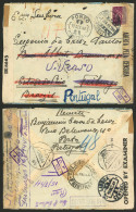 PORTUGAL: Cover Sent To Friburgo (Brazil) On 7/JA/1944 Franked With 50Rs. When The Addressee Could Not Be Located, The C - Other & Unclassified