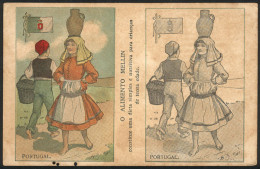 PORTUGAL: Postcard With Advertising For Children's Food "MELLIN", Illustrated With View Of Woman Carrying A Vessel On He - Altri & Non Classificati