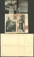 SAN MARINO: 4 Old Postcards, All With Postage And Cancelled, But They Are Not Used, Low Start! IMPORTANT: Please View AL - San Marino