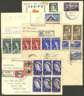 SOUTH AFRICA: 6 Covers (most Registered) Sent To Argentina Between 1940 And 1953, Nice Frankings! - Ohne Zuordnung