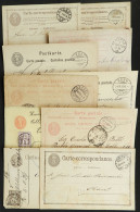 SWITZERLAND: 8 Postal Cards + 1 Wrapper Used Between 1873 And 1906, With Some Interesting Postmarks, For Example: Schaff - Andere & Zonder Classificatie