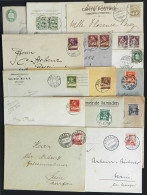 SWITZERLAND: 15 Covers And Cards Used Between 1876 And 1927 With Varied Postages And Many Interesting Postmarks, For Exa - Andere & Zonder Classificatie