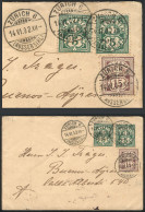 SWITZERLAND: Cover Sent From Zürich To Buenos Aires On 14/JUN/1902 Franked With 25c., VF Quality! - Otros & Sin Clasificación