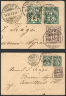 SWITZERLAND: Cover Sent From Zürich To Buenos Aires On 14/JUN/1902 Franked With 25c., VF Quality! - Autres & Non Classés