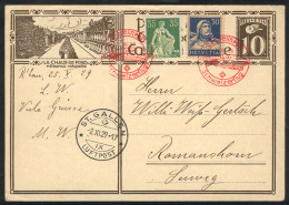 SWITZERLAND: Card Flown By ZEPPELIN On 21/NO/1929, Excellent Quality! - Andere & Zonder Classificatie