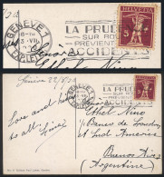 SWITZERLAND: PC Sent From Geneve To Buenos Aires On 22/AU/1930, Cancel With Slogan About Prevention Of Car Accidents, Ex - Altri & Non Classificati