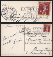 SWITZERLAND: PC Sent From Geneve To Buenos Aires On 22/AU/1930, Cancel With Slogan About Prevention Of Car Accidents, Ex - Other & Unclassified