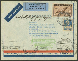 SWITZERLAND: 2/JUN/1933 Zürich - Argentina, Airmail Cover Carried By Zeppelin On 2nd Flight To South America Of 1933, Wi - Otros & Sin Clasificación