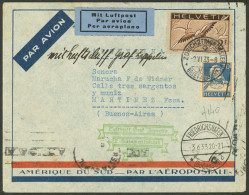 SWITZERLAND: 2/JUN/1933 Zürich - Argentina, Airmail Cover Carried By Zeppelin On 2nd Flight To South America Of 1933, Wi - Sonstige & Ohne Zuordnung