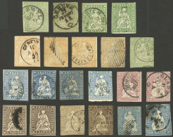 SWITZERLAND: Small Lot Of Old Stamps, Some With Defects, Others Of Fine Quality. The Expert Will Surely Find Interesting - Sonstige & Ohne Zuordnung