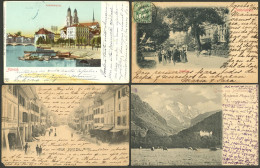 SWITZERLAND: 69 Old Postcards, Several With Very Good Views, Some Sent To Argentina, Very Fine General Quality (some Wit - Altri & Non Classificati