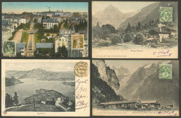SWITZERLAND: 25 Old Postcards, Several With Very Good Views, Some Sent To Argentina, Very Fine General Quality. IMPORTAN - Other & Unclassified