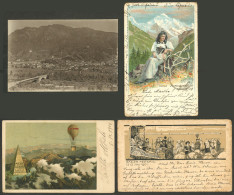 SWITZERLAND: 35 Old Postcards, Several With Very Good Views, Some Sent To Argentina, Very Fine General Quality (some Wit - Other & Unclassified