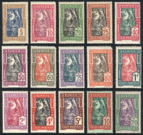 TUNISIA: Yvert 11/25, 1926 Dates, Cmpl. Set Of 15 Mint Values, Very Fine Quality! - Tunisia (1956-...)