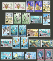 TURKS & CAICOS: Yvert 222/236 + 236a, 1969 Complete Set Of Overprinted Stamps, Of Several Values We Include Different Wa - Turks- En Caicoseilanden