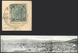 TURKEY: SMYRNA: Panorama Of The City, TRIPLE Postcard Sent On 2/MAY/1904 From The Austrian Offices In Smyrna To Wien, Fr - Türkei