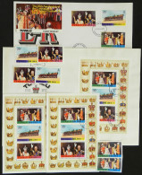 TUVALU: Lot Of Sets And Souvenir Sheets MNH And Used + FDC Covers + Booklet, QUEEN ELIZABETH, All Of Excellent Quality! - Tuvalu (fr. Elliceinseln)