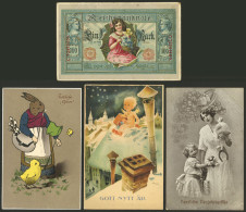 WORLDWIDE: EASTER, NEW YEAR, ETC: 12 Old Postcards Of Several Countries With Very Good Views, In General Of VF Quality.  - Andere & Zonder Classificatie