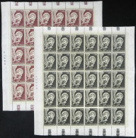 VATICAN: Sc.C53/C54, 1968 Gabriel Archangel, The Set Of 2 Values In Complete Sheets Of 30 Stamps, MNH, VF Quality (with  - Andere & Zonder Classificatie