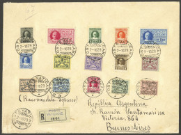 VATICAN: 2/OC/1929 Vatican - Argentina, Registered Cover Franked With The Complete Set Of 1929 (coat Of Arms And Pope Pi - Other & Unclassified