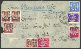 YUGOSLAVIA: Airmail Cover Front Sent From Mali Bocuvek To Argentina On 29/MAR/1936 Via "Air France" With Nice Multicolor - Other & Unclassified