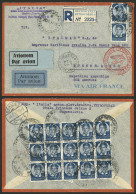 YOGOSLAVIA: 23/MAR/1937 Petrovgrad - Argentina, Envelope Of Air France But Flown By DLH Via Germany By Registered Airmai - Autres & Non Classés