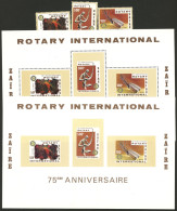 ZAIRE: 1980, Rotary 75 Years, Perforated And Imperforate S.sheets + The Set Of 3 Values, MNH, Excellent Quality! - Andere & Zonder Classificatie