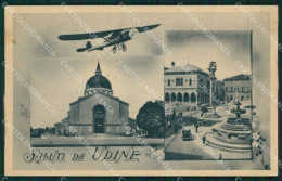 Udine Città Saluti Da Aereo PIEGATA Cartolina QT2737 - Udine